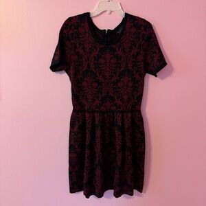 Romeo & Juliet Couture Burgundy and Black Knit Dress